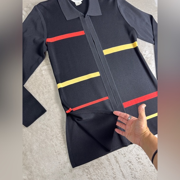 Exclusively Misook Women’s Small Black Acrylic Knit Open Front Cardigan Sweater - Picture 3 of 9